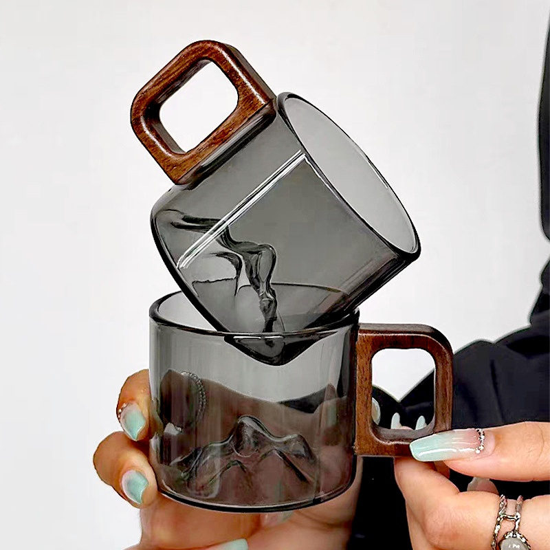 Coffee Tea Flask - Küçük kapasiteli 110ml ceviz ahşap saplı