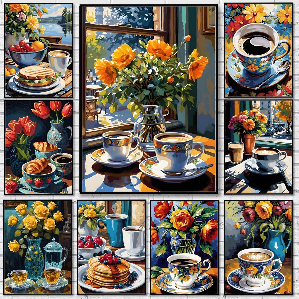 Wallpaper Coffee And Tea - Öğleden sonra çayı kahve fincanı posteri