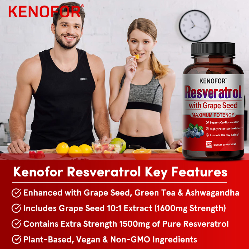 Coffee Tea Mix - Premium Resveratrol 1500mg Kompleksi, Üzüm Çekirdeği