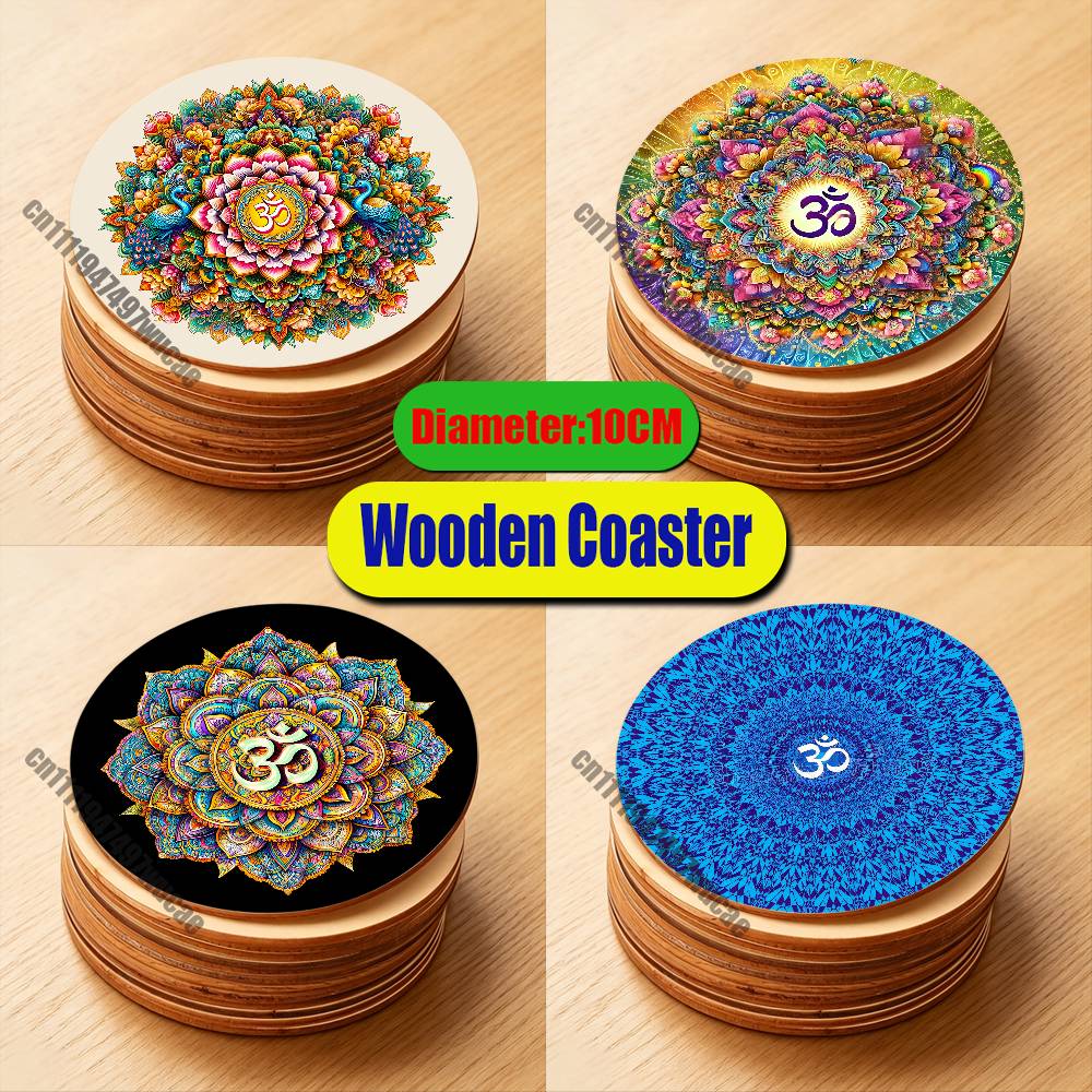 Wallpaper Coffee And Tea - Yoga için Aum Om Mandala duvar