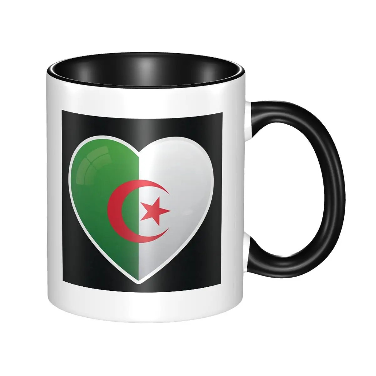 Coffee Tea Icon - Cezayir Cezayir Bayrağı Aşk Simgesi Kupa