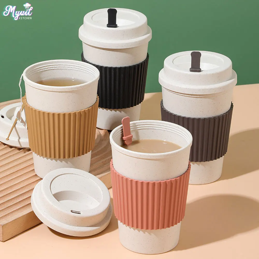 Coffee Tea Flask - 450 ML Kahve Kapaklı Bardak Buğday