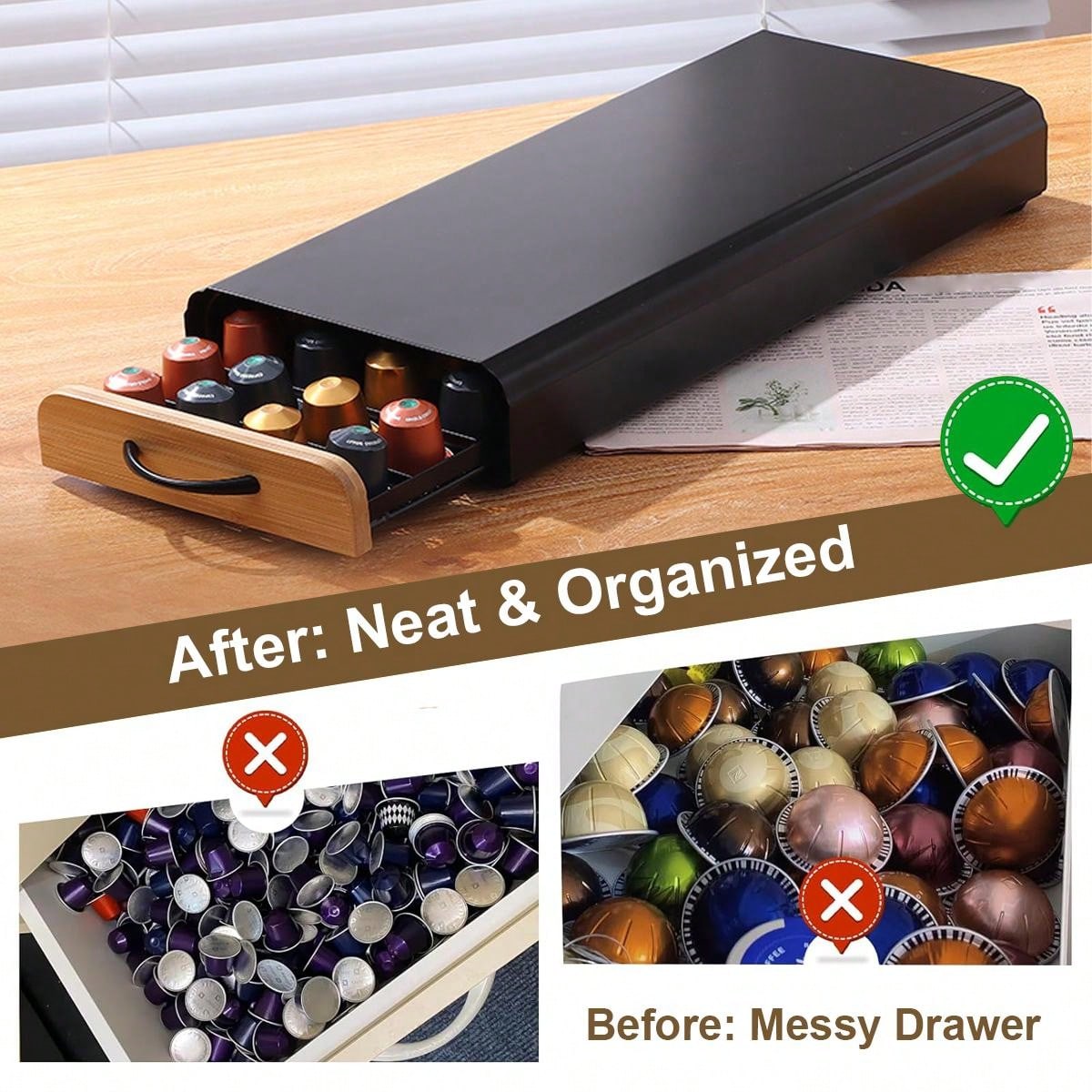 Kahve Pod Tutucu Çekmece, 40 K - Coffee Capsule Holder incelemesi ve fiyatı