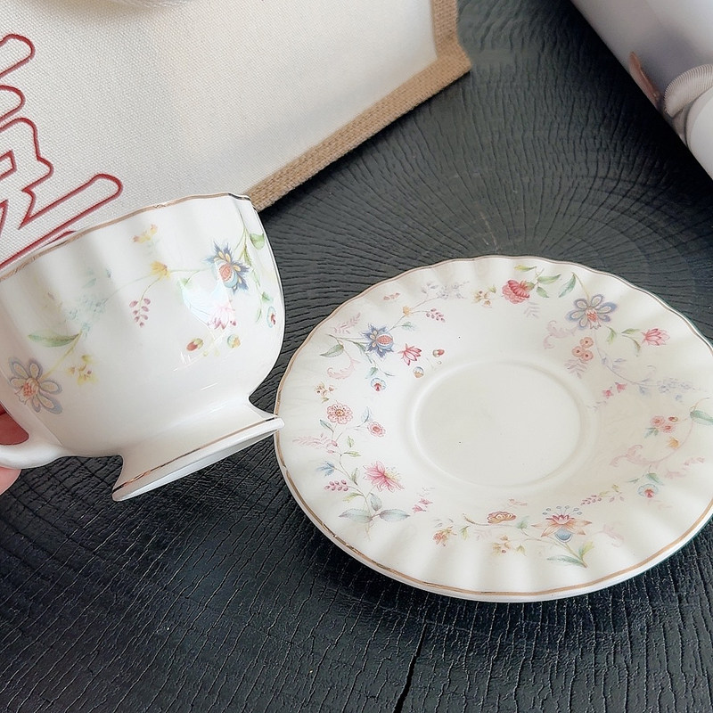 Altın Desenli Çiçek Baskılı Ka - Draw Coffee And Tea incelemesi ve fiyatı