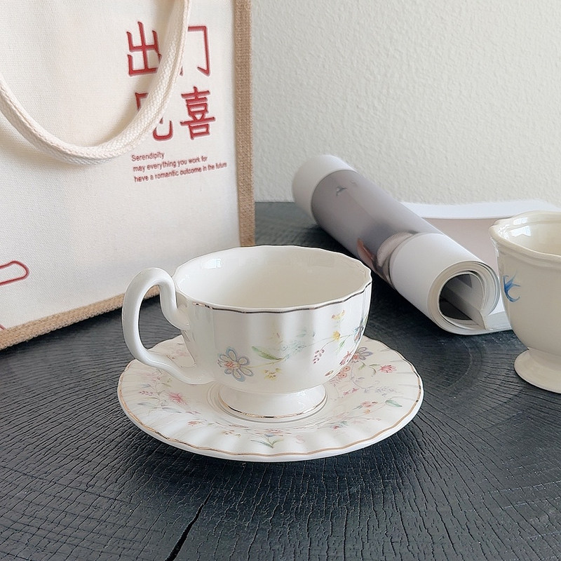 Altın Desenli Çiçek Baskılı Ka - Draw Coffee And Tea incelemesi ve fiyatı