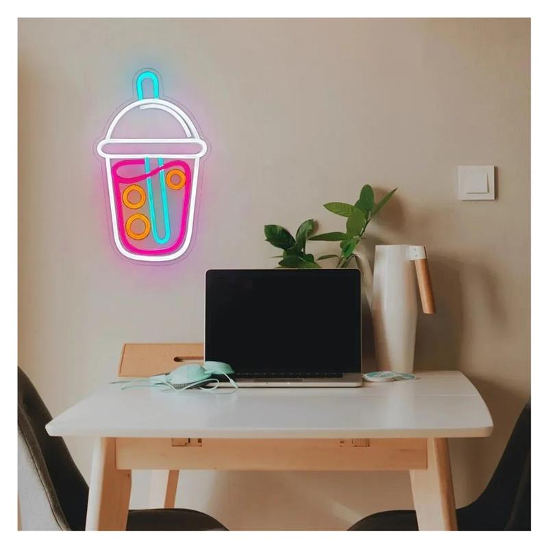 Boba Çay Neon Tabelası, Sütlü  - Wallpaper Coffee And Tea incelemesi ve fiyatı