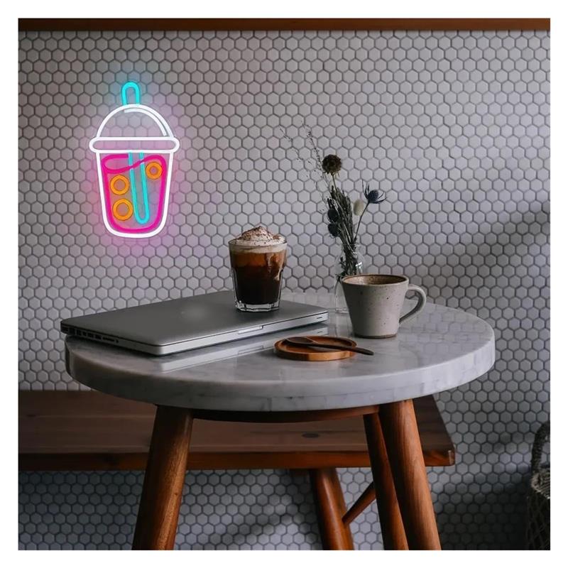 Boba Çay Neon Tabelası, Sütlü  - Wallpaper Coffee And Tea incelemesi ve fiyatı