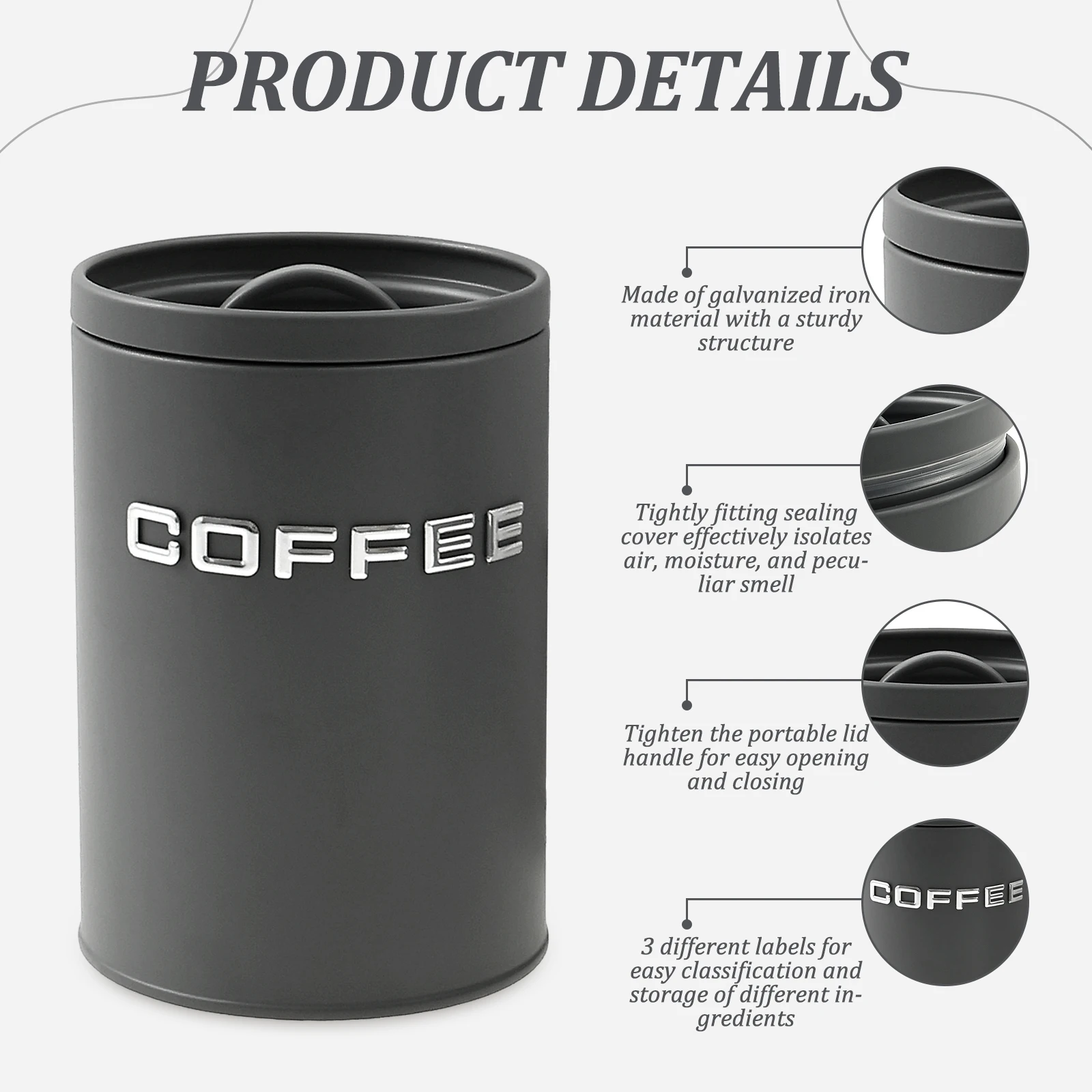 3 Adet Çay Kahve Şeker Saklama - Tea Coffee Sugar Container incelemesi ve fiyatı